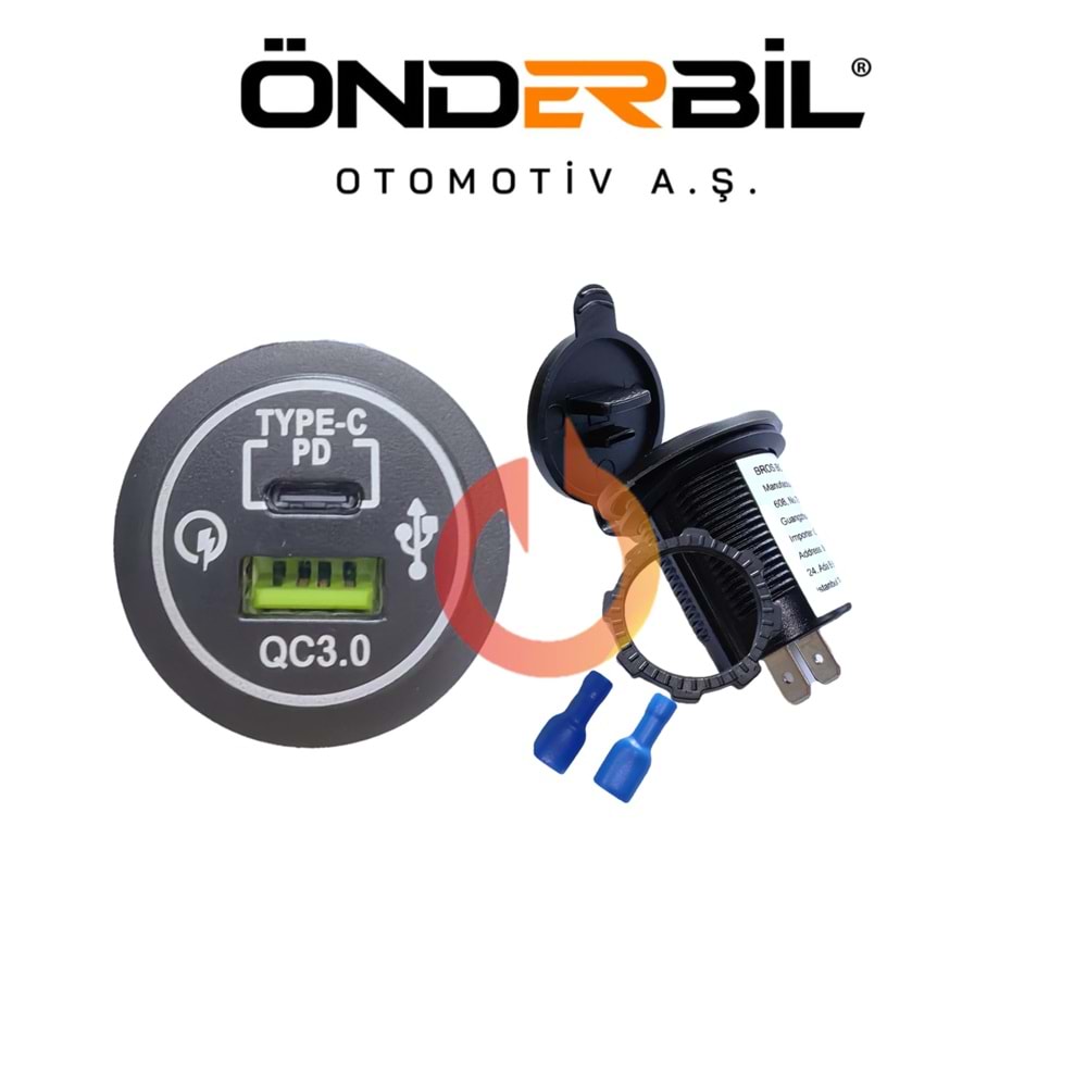 USB CHARGER İKİLİ TYPE C